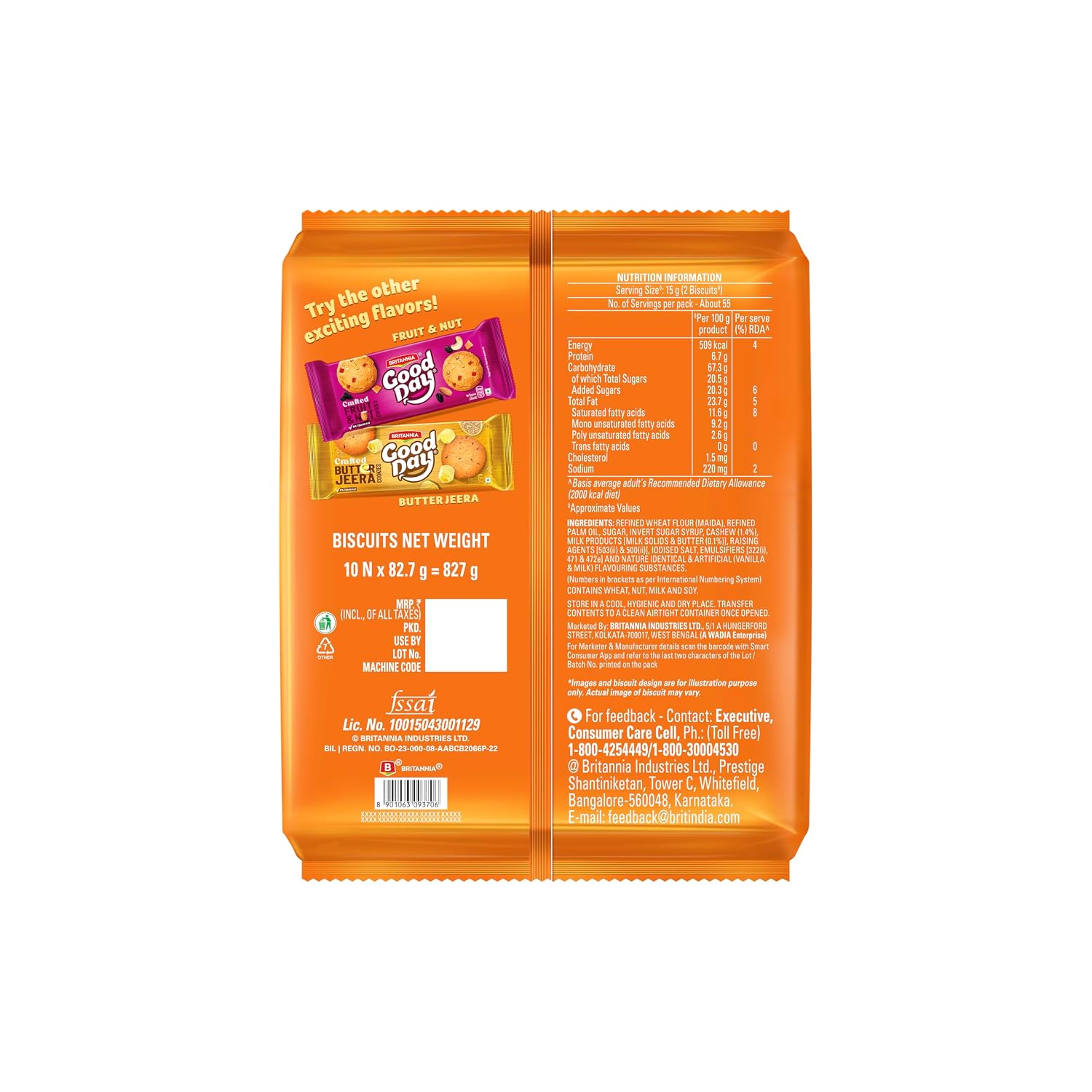 Good Day Britannia Cashew Cookies, 905 g