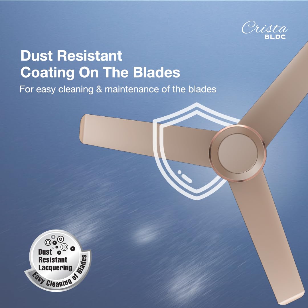 Havells 1200mm Crista Bldc Motor Ceiling Fan|Premium Finish With Rf Remote,100% Copper,Upto 60% Energy Saving|Low Noise: 55Db,2 Year Warranty,Dust...