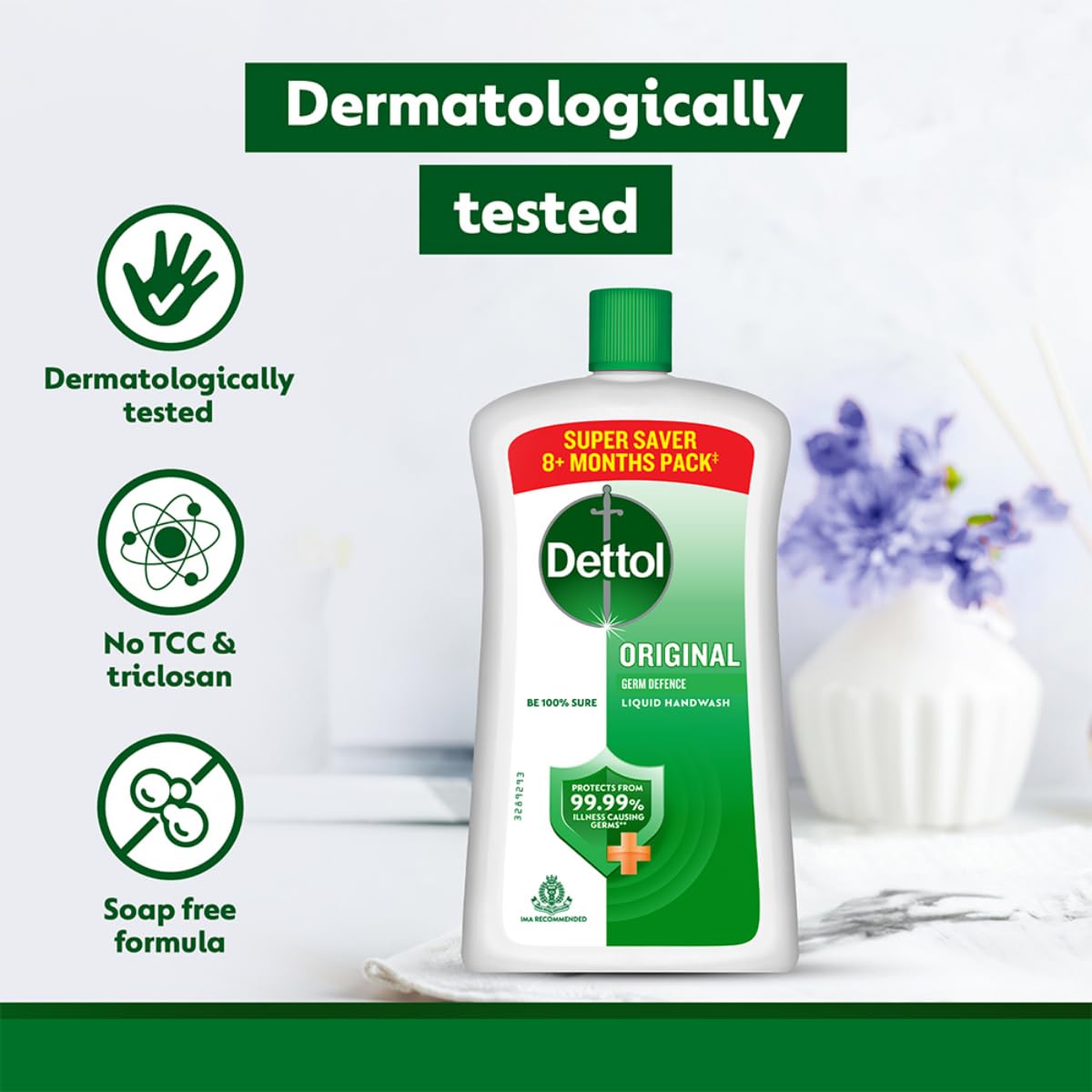 Dettol Liquid Handwash Bottle - Original Hand Wash- 875ml