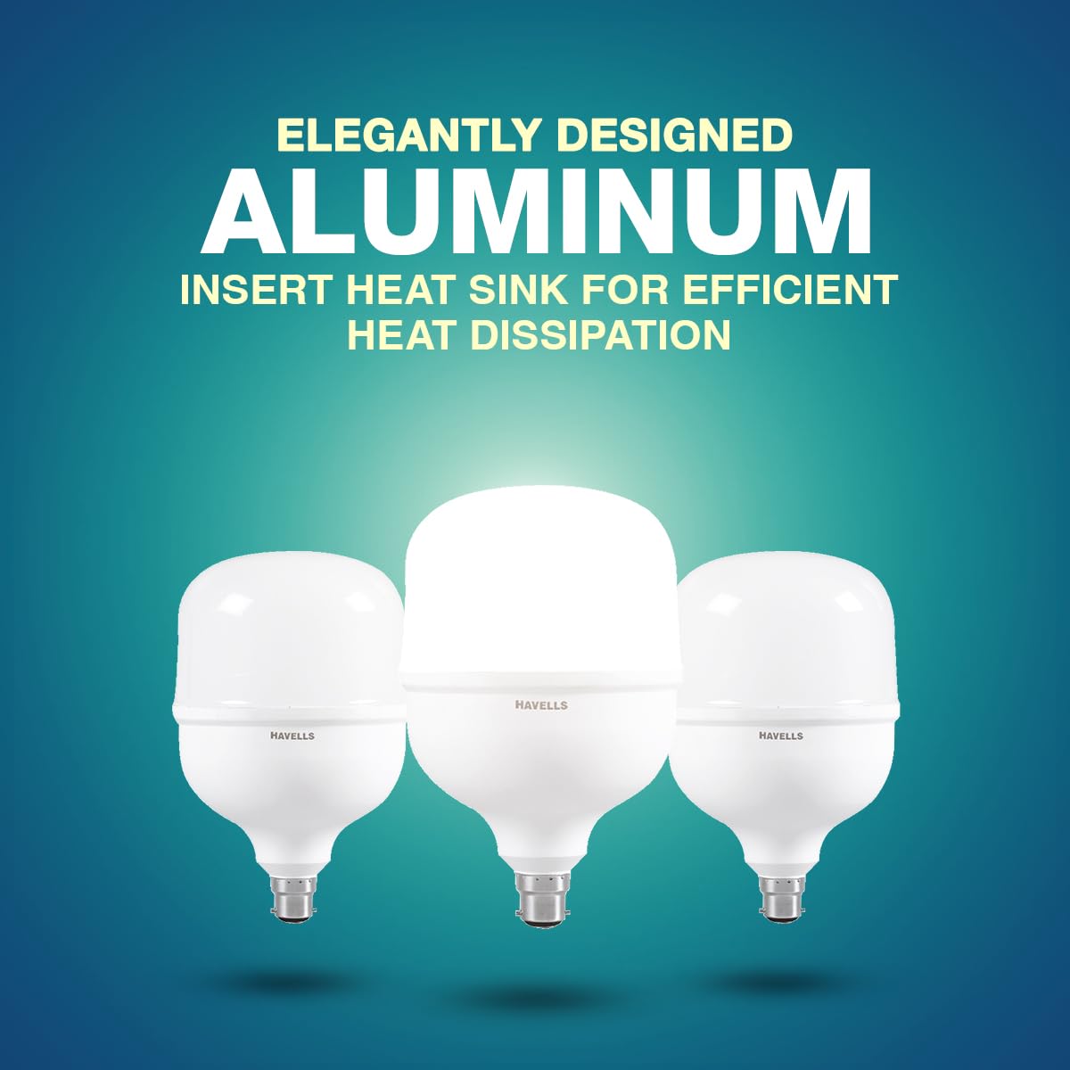 Havells 50W High Wattage Led Bulb | High CRI & High Efficiency | Energy Efficient | Mercury-Free | 4KV Surge Protection | 100 Lumens Per Watt |Cool Day Light (6500K) B22D (Pack Of 4)