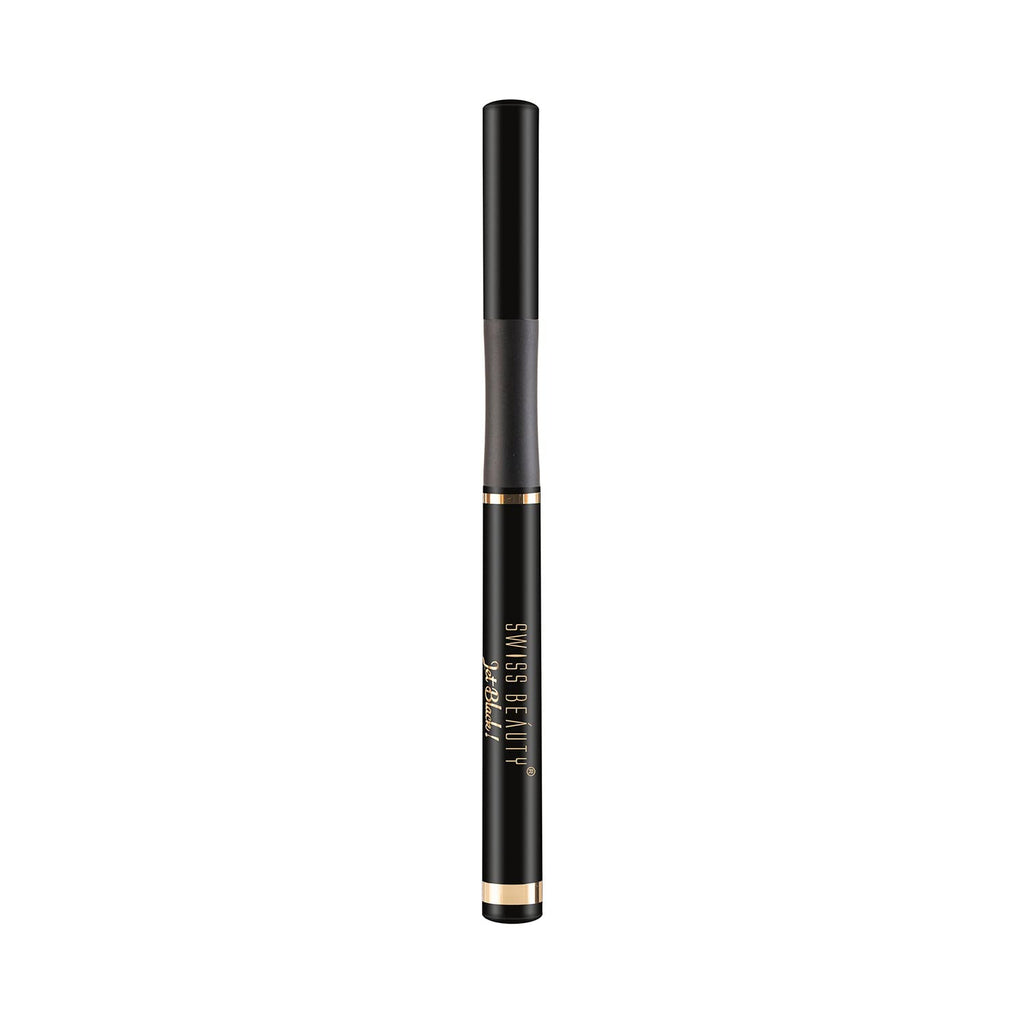 SWISS BEAUTY Waterproof And Long Wearing Bold Felt Tip Pen Glossy Eyeliner | Smudge Proof Eye Makeup | Quick Drying | Black, 1.2Ml