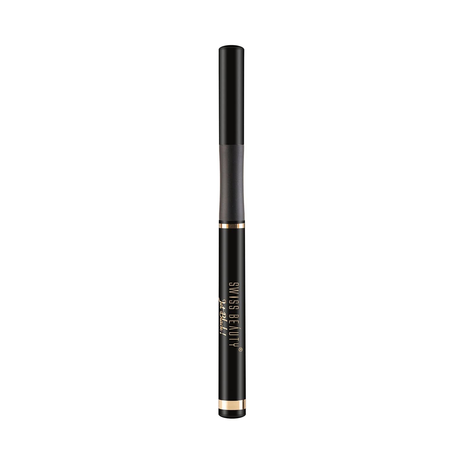 SWISS BEAUTY Waterproof And Long Wearing Bold Felt Tip Pen Glossy Eyeliner | Smudge Proof Eye Makeup | Quick Drying | Black, 1.2Ml