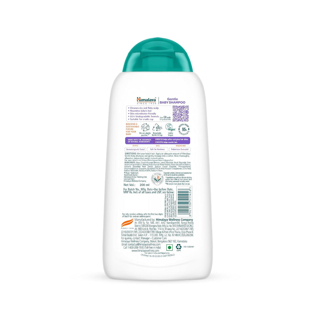 Himalaya Gentle Baby Shampoo with phyto-proteins|No Tears|pH 5.5|200ml