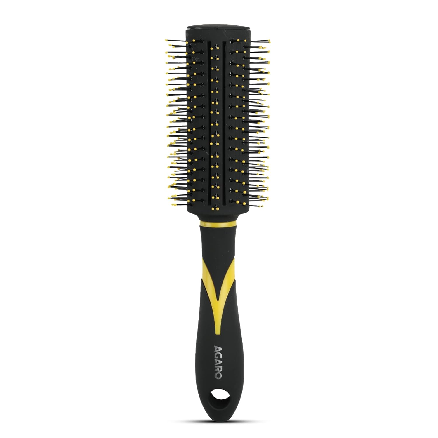 AGARO Breeze Round Hair Brush with Strong & flexible boar bristles having Anti static ball tips