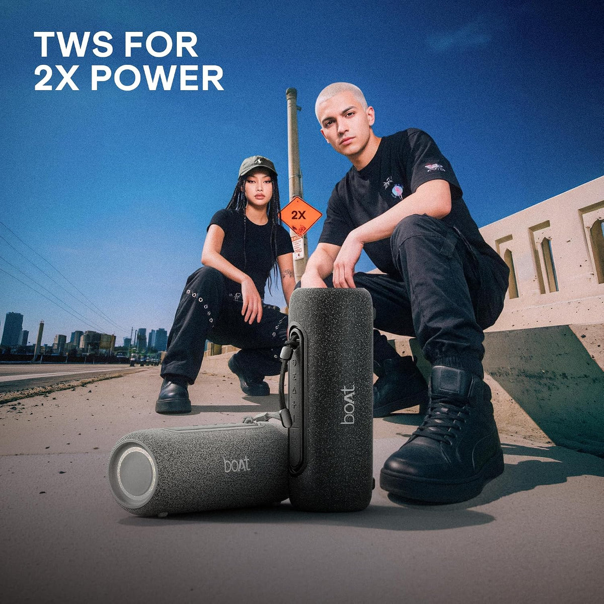boAt Stone 350 Pro Plus 16W Signature Sound, Up to 8 Hours Playtime, IPX5 Resistance, Type-C Charging, TWS for 2X Power, Built-in Mic, Voice Assistant...