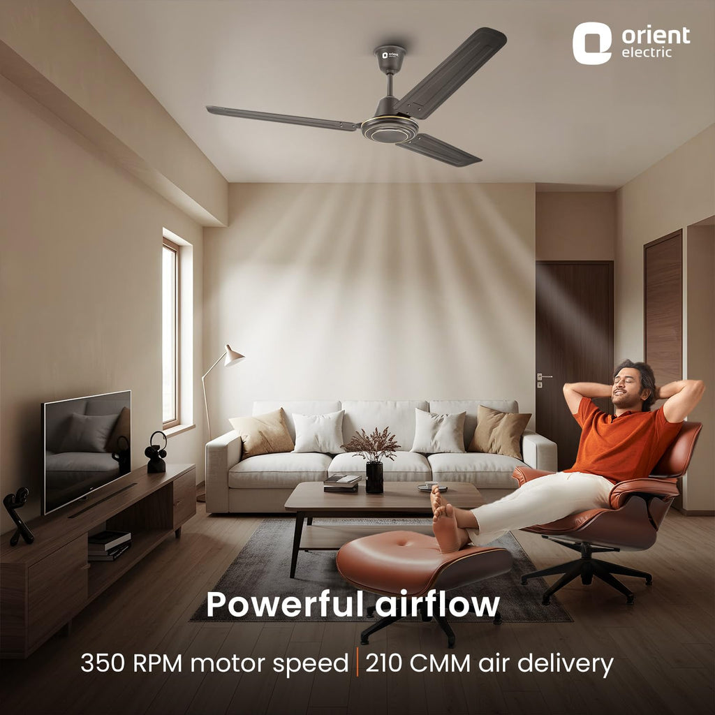 Orient Electric Apex-FX 1200mm Ceiling Fan for Home| BEE 1 Star Rated Energy Efficient Fan| Rust Resistant |