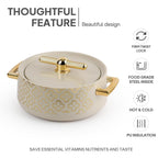 CELLO Jewel NX Insulated Serving Casserole Hot Pot Case for Daily Use 1500 ml, Beige |
