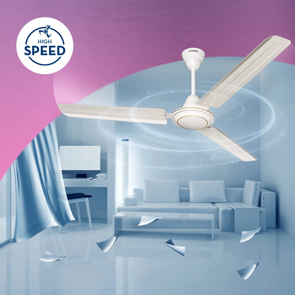 Crompton SUREBREEZE HILLBRIZ 1200 mm Ceiling Fan for Home | BEE Star Rated Energy Efficient Fan | Superior Air Delivery | HighSpeed | 2 Years Warranty |...