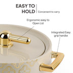 CELLO Jewel NX Insulated Serving Casserole Hot Pot Case for Daily Use 1500 ml, Beige |