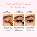PIINX Liquid Eyeliner 3.5 ml – Waterproof, Smudge-Proof, Long-Lasting, Quick-Dry Precision Tip (Brownie)