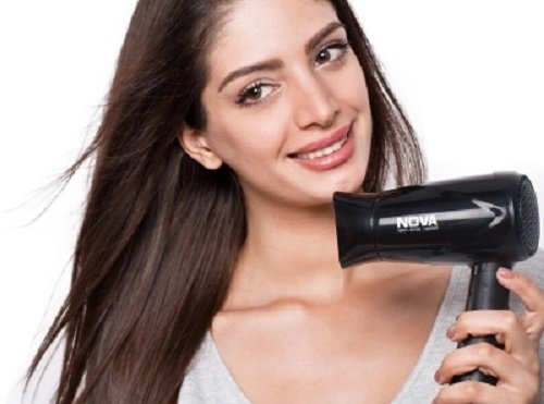 Nova NHP 8100 Silky Shine 1200 W Hot and Cold Foldable Hair Dryer (Black)