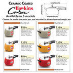Hawkins Ceramic Coated 3 Litre Pressure Cooker | Handi Style | Gas Compatible | Ideal for 3–4 persons | ISI Certified | 5 Year Guarantee | Apple Green (CAG30)