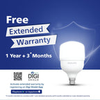 Philips 40 - watt LED Bulb | AceBright High Wattage LED Bulb | Bulb Base : B22, Light Bulb for Home | Colour : Cool Day Light, Pack of 10
