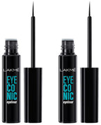 LAKMÉ Eyeconic Liquid Eye Liner, Black, Long Lasting Matte Waterproof Liner - Smudge Proof, Transfer Proof Eye Makeup for 24 hrs, 4.5 ml (Pack of 2)