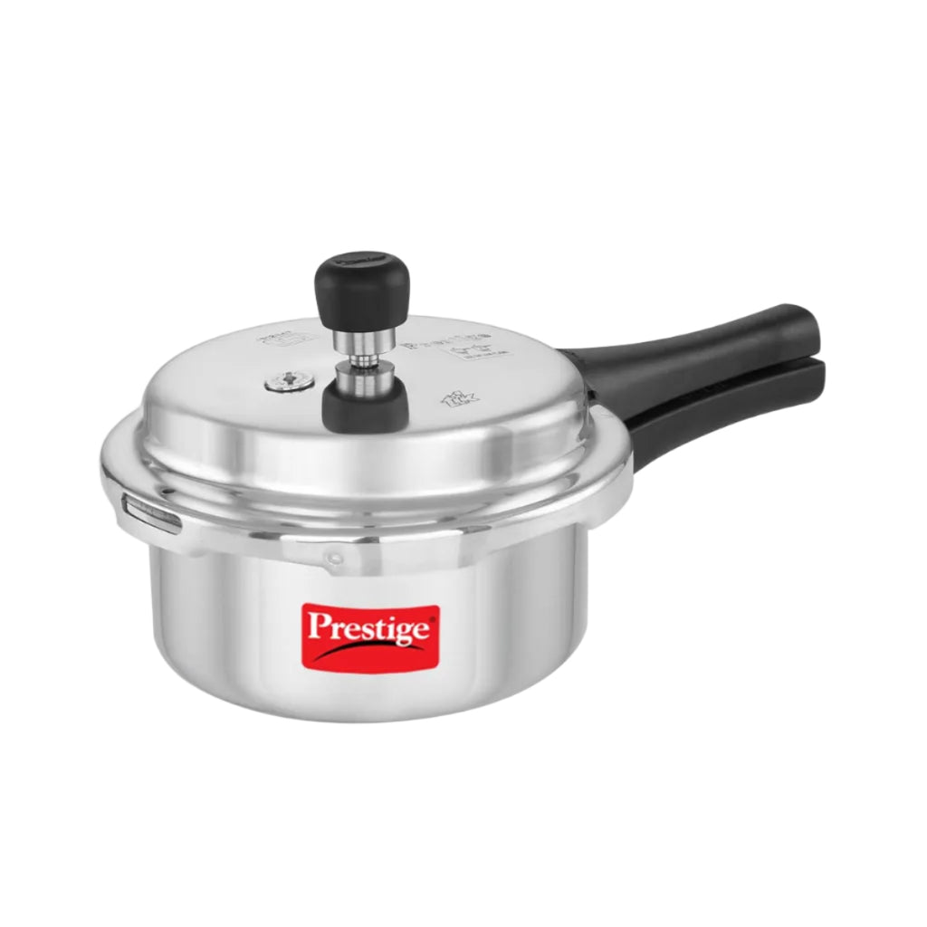 Prestige 2 Litre Aluminium Popular Outerlid Pressure Cooker | Virgin Aluminium| Gas Compatible|Controlled Gasket Release System|5 years warranty|ISI Certified