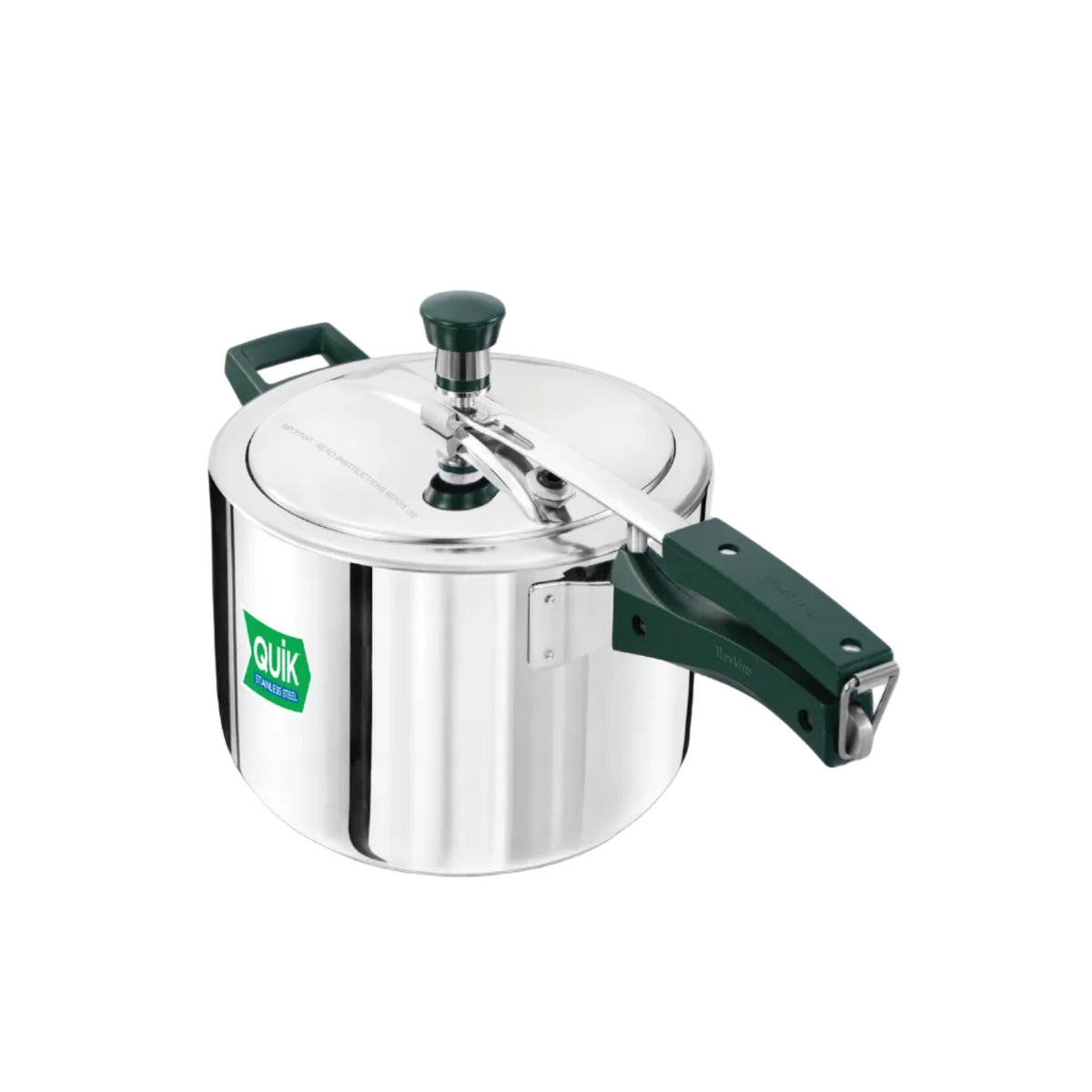 Hawkins 5 Litre Pressure Cooker | Stainless Steel | Quik | Straight Body | Induction Compatible | Ideal for 5–7 persons | Silver (QSP50)|Induction and Gas Stove Compatible