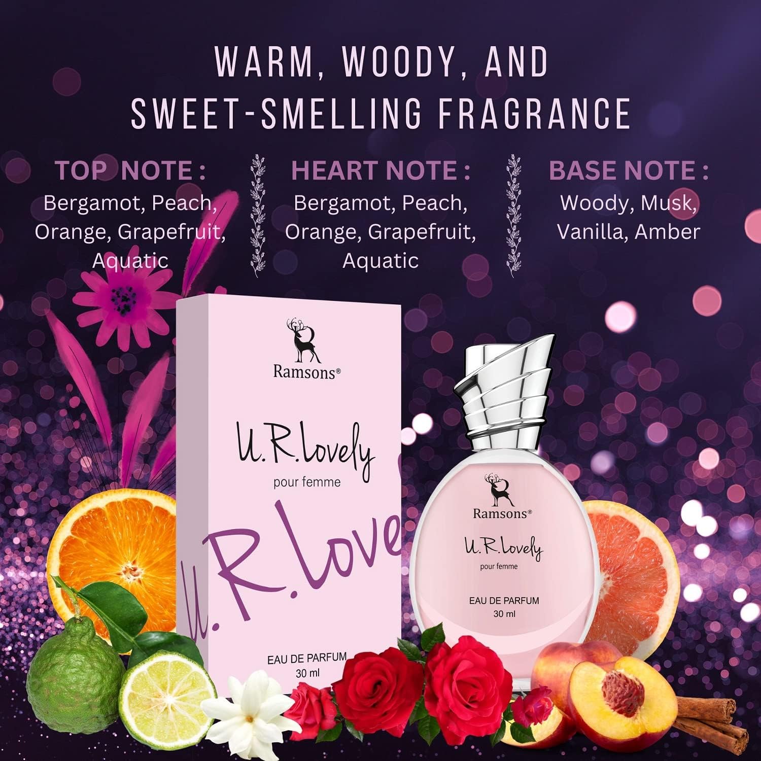 Ramsons - U R LOVELY, U R SWEET & U R AWESOME Eau de Parfum Combo Pack of | 30 ML x 3| Perfume For Women