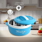 CELLO Sapphire Insulated Casserole Hot Pot For Kitchen 1250 ml Blue |