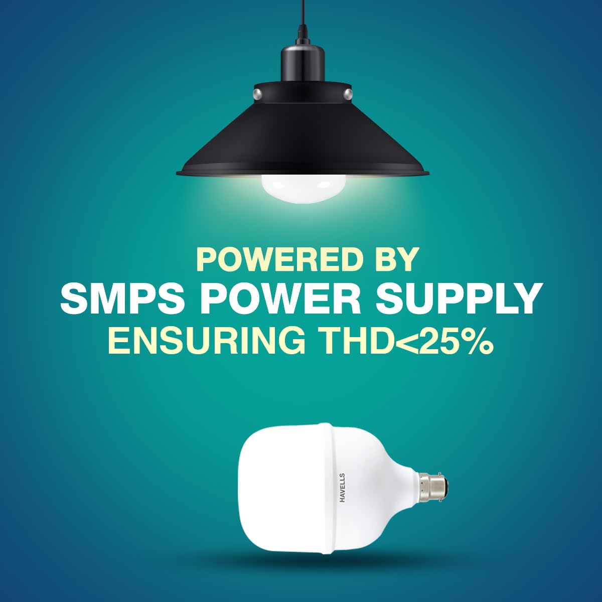 Havells 50W High Wattage Led Bulb | High CRI & High Efficiency | Energy Efficient | Mercury-Free | 4KV Surge Protection | 100 Lumens Per Watt |Cool Day Light (6500K) B22D (Pack Of 6)