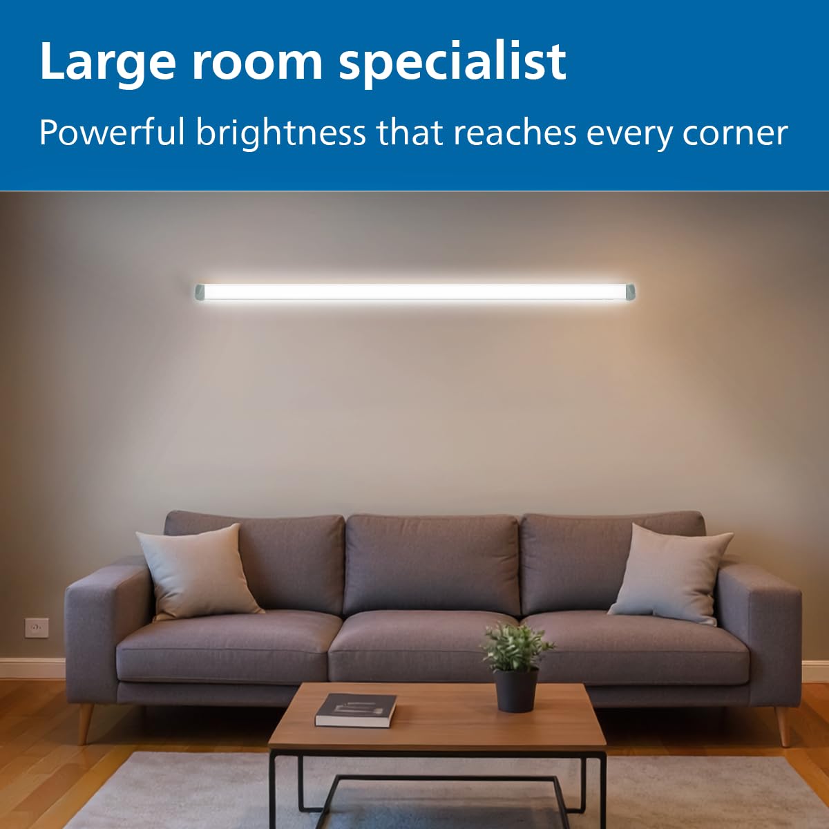 PHILIPS SlimLine Advance Plus+ 80W Linear LED Batten | 8000 Lumens | 4 Feet (1195mm) Tube Light | Premium Aluminium Housing | 4kV Surge Protection | | Cool...