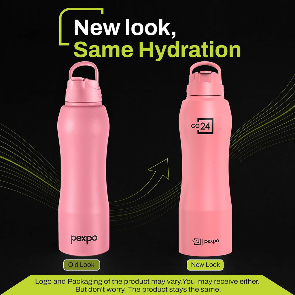 Stainless Steel Water Bottle Belly Candy Pink 750ml