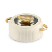 CELLO Castella Deluxe 2500 Insulated Steel Casserole Hot Box for Kitchen 2500 ml, Ivory |