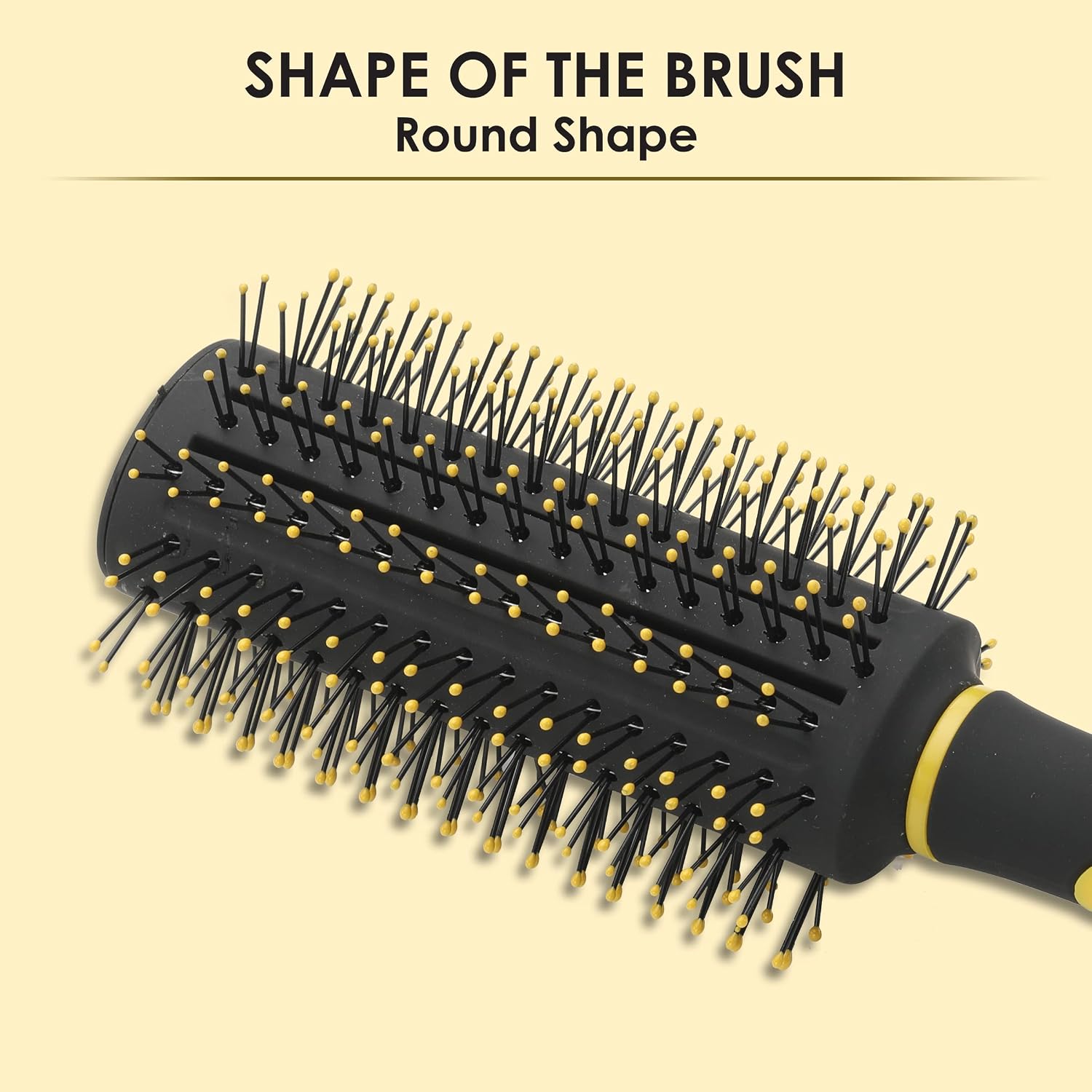 AGARO Breeze Round Hair Brush with Strong & flexible boar bristles having Anti static ball tips