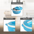 CELLO Sapphire Insulated Casserole Hot Pot For Kitchen 1250 ml Blue |
