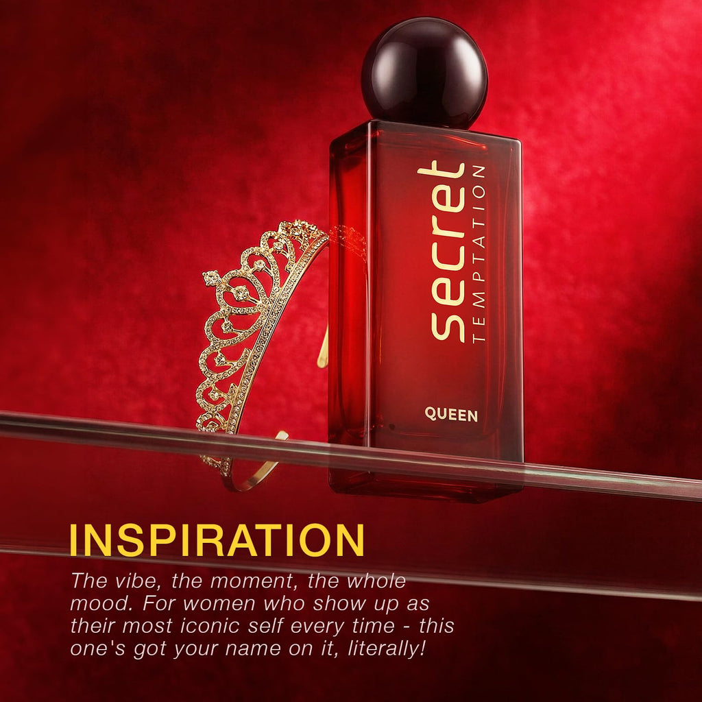 Secret Temptation Queen Perfume for Women, 100ml | Long-Lasting Luxury Fragrance | Bold & Regal Scent |Gift for Women | Elegant & Empowering Perfume...