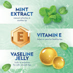 Vaseline Lip Therapy Mint Lip Balm Stick, 0.35 oz, 48HR Moisturizing Lip Care
