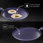 Prestige Ceraglide Ceramic Coated 28cm Non-Stick Omni tawa | Consumes Less Oil |