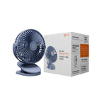 Orient Electric Orbis Rechargeable Personal Fan | 360° Rotation | 1800 mAh Battery | 4 Speed Modes with Timer | Quiet Operation | USB Type-C Charging | Clip-On Mini Fan | Dusk Blue