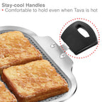 Hawkins 26 cm Triply with Shielded Nonstick Square Tava | Induction & Gas Compatible | Metal Spatula Safe, Durable Nonstick | | Silver (NSST26)