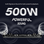 boAt Aavante Prime 5.1 5000D, Cinematic Dolby Audio, 500W Signature Sound, 5.1-CH, Multiple Ports, EQ Modes & Remote, Bluetooth Sound bar, Home Theatre Soundbar Speaker (Premium Black)