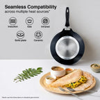Prestige Omega Deluxe Granite Flat Dosa Tawa | Black | 28 cm |Non-Stick | Induction Base | Dishwasher Safe |