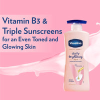 Vaseline Daily Brightening Body Lotion For Healthy & Glowing Skin with Niacinamide 400ml (Pack of 1)