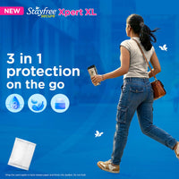 Stayfree Secure Xpert XL Sanitary Pads for Women | 290 mm | 40 Pads | Longer & Wider Pads for Heavy Flow | Air Soft Cover | Helps Prevent Skin Irritation | Fits in Pocket | Gel Lock Pockets for Instant & Deep Absorption | Dermatologically Tested