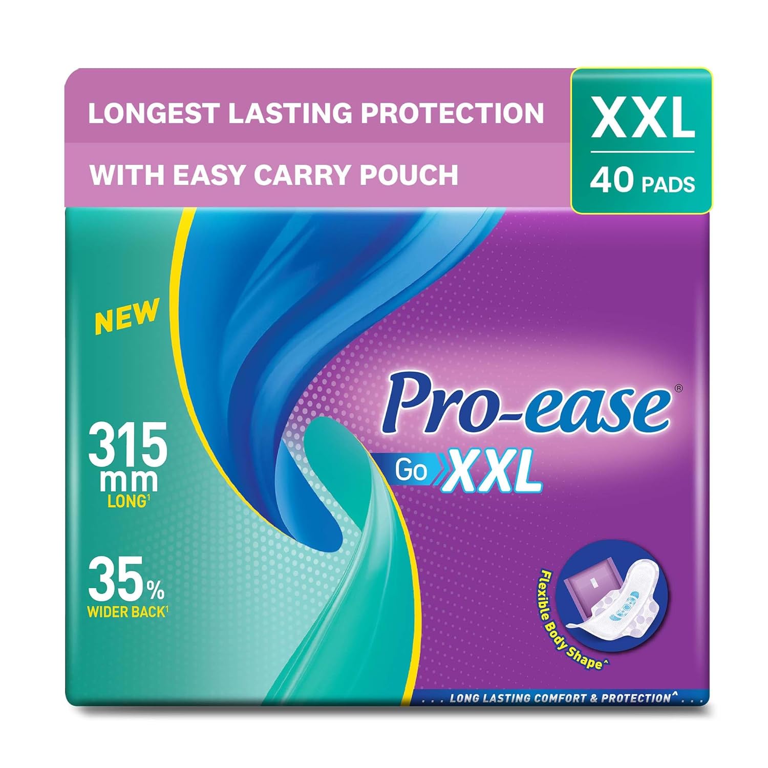 Proease Go XXL Sanitary Pads for Women | 40 XXL Pads