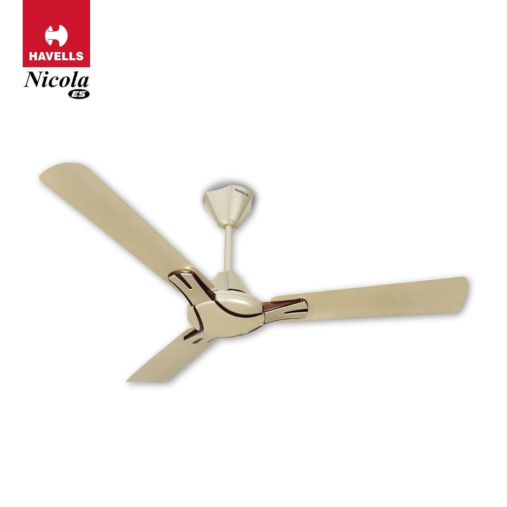 Havells 1200Mm Nicola Energy Saving Ceiling Fan (Gold Mist Copper, Pack Of 1) 2 Stars