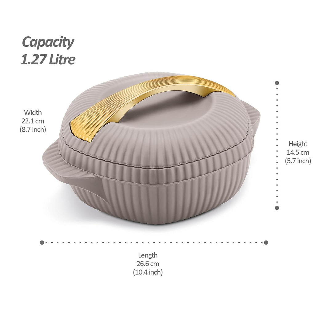 MILTON Oyster 1500 PU Insulated Inner Stainless Steel Casserole, 1275 ml