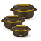 MILTON Micronova Jr. Gift Set Inner Stainless Steel Casserole, Set of 3 (380 ml, 775 ml, 1345 ml)