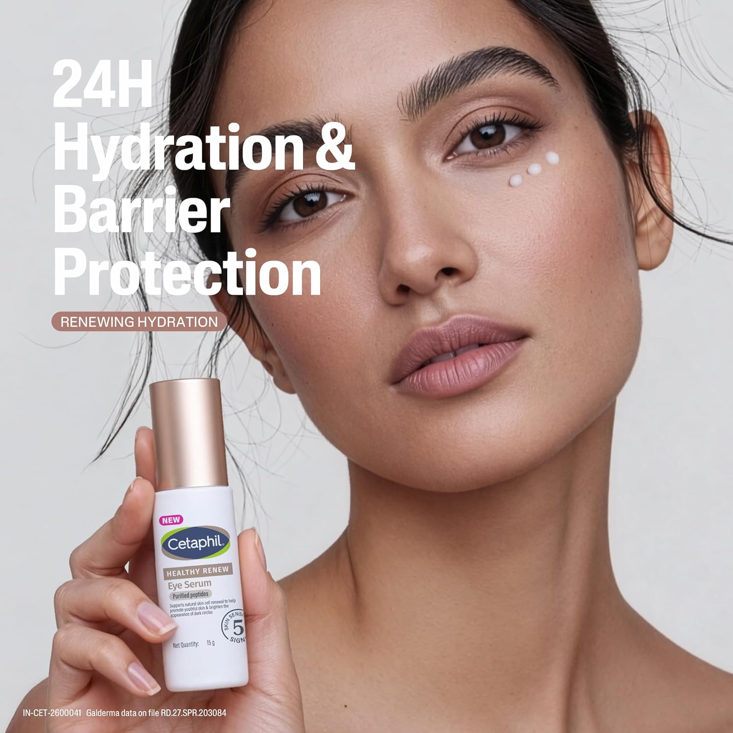 Cetaphil Healthy Renew Anti-Ageing Eye Serum 15 g | Lightweight Gel for Dark Circles, Fine Lines & Puffiness, Hydrating Eye Treatment