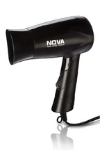 Nova Nhp 8100 Silky Shine 1200 Watts Hot And Cold Foldable Hair Dryer (Black) & Nhs - 840 Professional Series Straightener For Women (Pink)