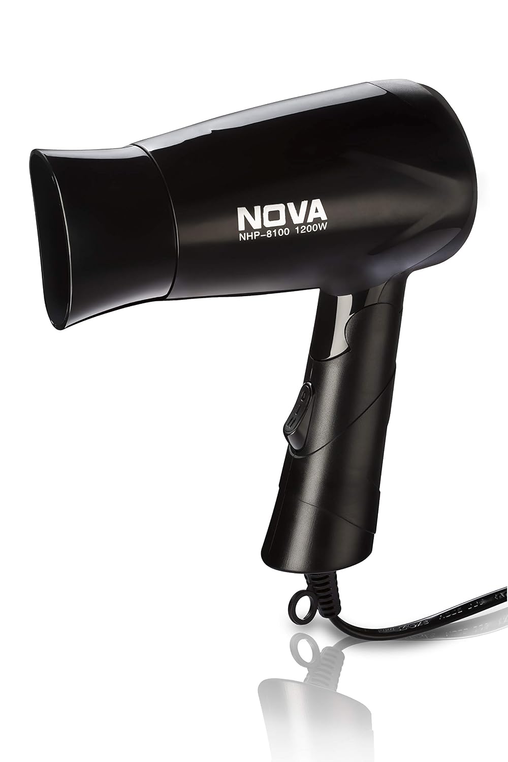 Nova Nhp 8100 Silky Shine 1200 Watts Hot And Cold Foldable Hair Dryer (Black) & Nhs - 840 Professional Series Straightener For Women (Pink)