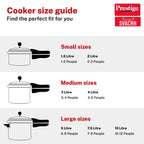 Prestige 3 Litre Aluminium Nakshatra Plus Svachh Innerlid Pressure Cooker|Deep lid for spillage control|Virgin Aluminium|Gas & Induction Compatible|Metallic Safety Plug|5 Years warranty|ISI Certified
