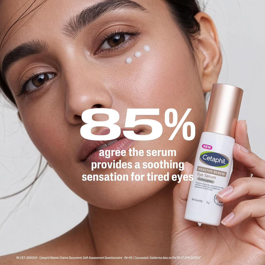 Cetaphil Healthy Renew Anti-Ageing Eye Serum 15 g | Lightweight Gel for Dark Circles, Fine Lines & Puffiness, Hydrating Eye Treatment