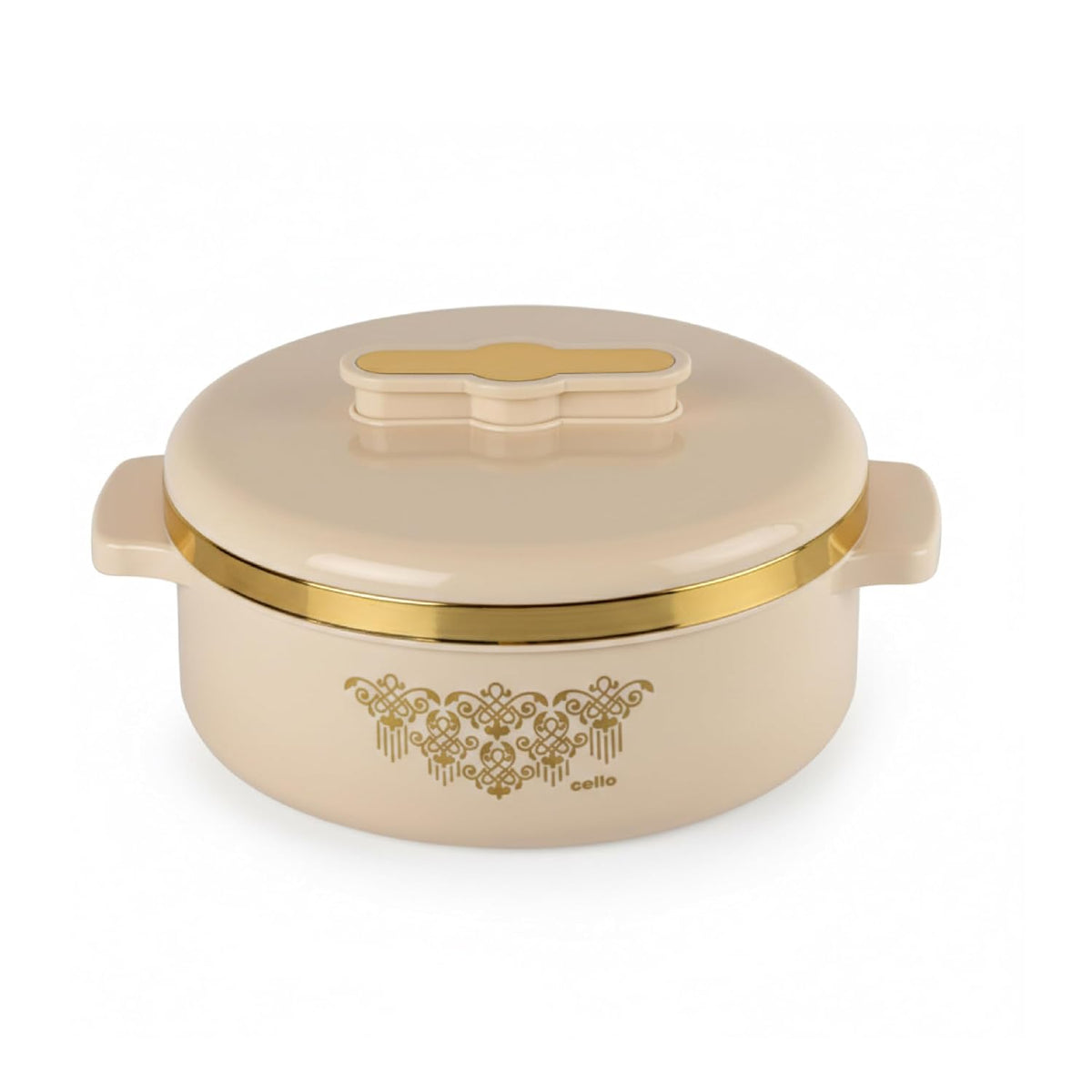 CELLO Exotic Insulated Roti Casserole Hot Pot Case 2500 ml, Cream |