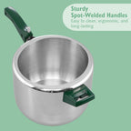 Hawkins 5 Litre Pressure Cooker | Stainless Steel | Quik | Straight Body | Induction Compatible | Ideal for 5–7 persons | Silver (QSP50)|Induction and Gas Stove Compatible