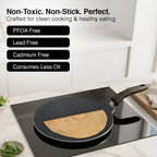 Prestige Omega Deluxe Granite Flat Dosa Tawa | Black | 28 cm |Non-Stick | Induction Base | Dishwasher Safe |
