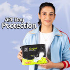Pee Safe Comfort Ultra Thin Sanitary Pads XXL 50 Pads | Rash Free | Softest | Ultra Soft, Dual Wings, Toxin Free, Extra Long, Disposable Wrapper, 6 Layer...
